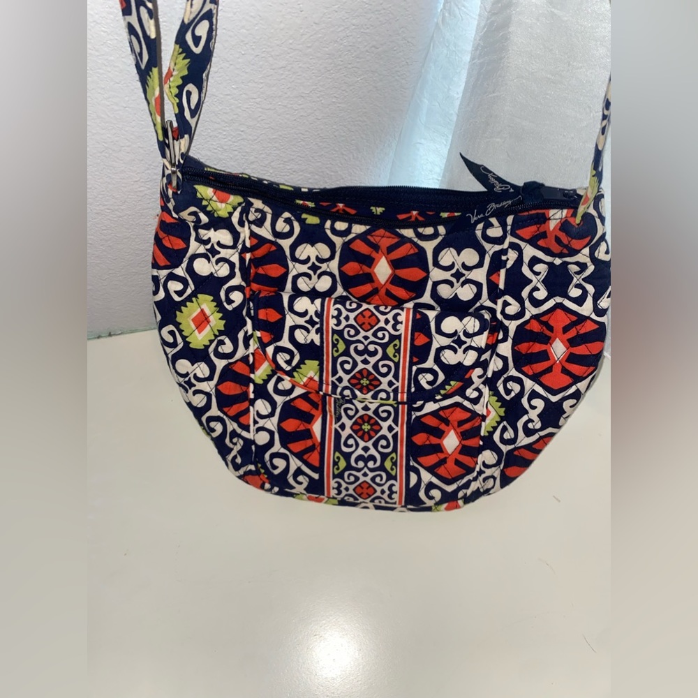 Orange/Navy Print Vera Bradley Crossbody